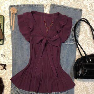 Original Purple Chiffon Blouse For Women